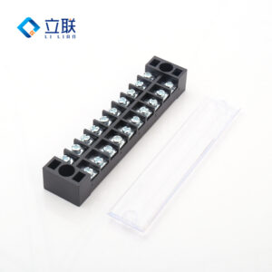 TB Series Black Double Row Fixed Fence Screw Terminal